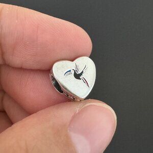 Belize Pandora Heart Charm  Free Shipping